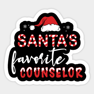 Santa's Favorite Counselor Sticker